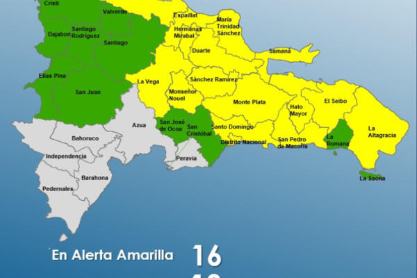 COE coloca 26 provincias en alerta por lluvias