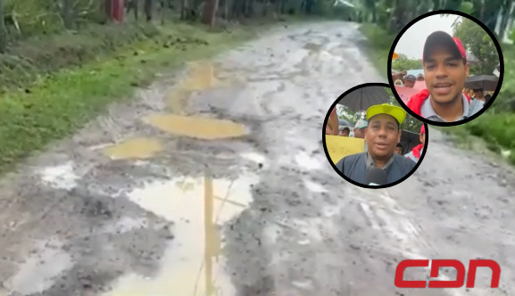 Calles en malas condiciones en comunidades de Sánchez Ramírez.
