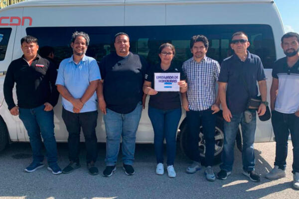 Los hondureños que se encontraban varados en Haití. Foto: Fuente externa 