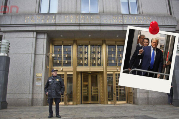 La Fiscalía acusa a Trump de participar en conspiración para falsificar documentos financieros y de encubrir el pago de una actriz porno. Foto: CDN Digital