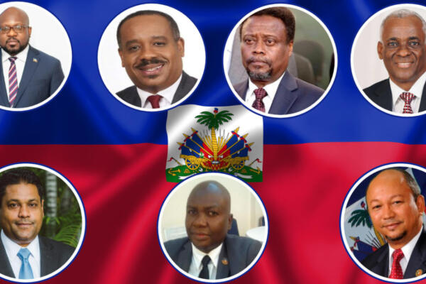 Algunos de los miembros del Consejo Presidencial de Transición de Haití. Foto: CDN Digital