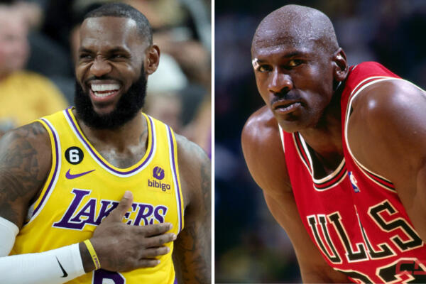 El jugador de baloncesto estadounidense, LeBron James y el exjugador de baloncesto americano Michael Jordan. Foto: CDN Digital