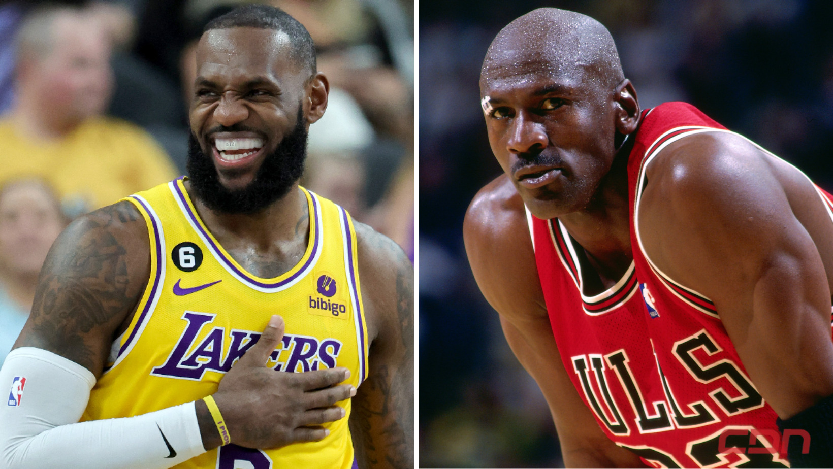 El jugador de baloncesto estadounidense, LeBron James y el exjugador de baloncesto americano Michael Jordan. Foto: CDN Digital