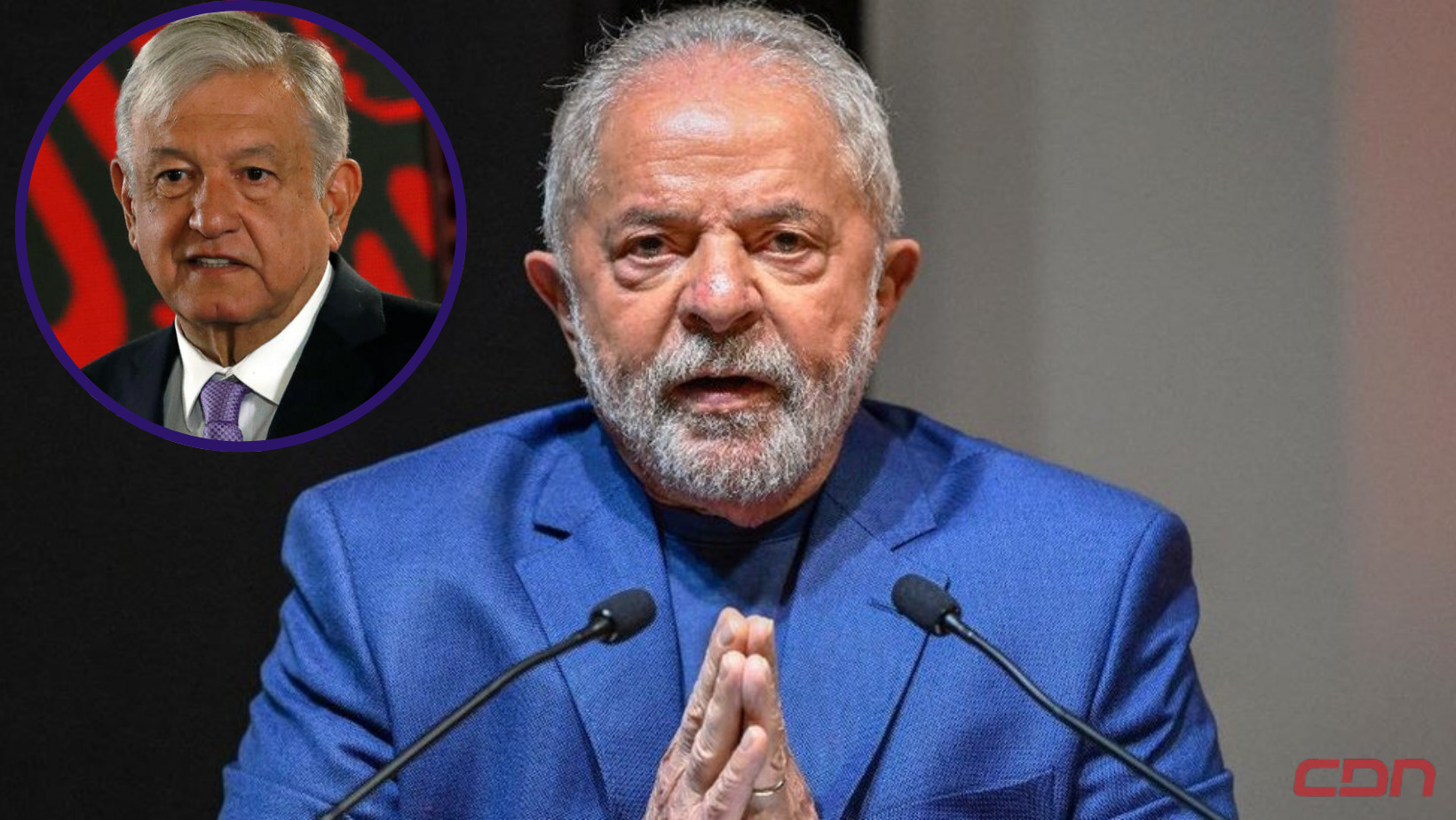 El presidente de México, Andrés Manuel López Obrador y el gobernador de Brasil, Luiz Inácio Lula da Silva. Foto: CDN Digital