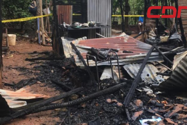 Incendio registrado en vivienda en donde vivía niño junto a su familia. Foto CDN Digital