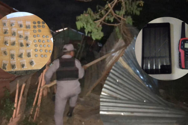 Policía desmantelando casuchas como puntos de drogas. Foto: CDN digital. 