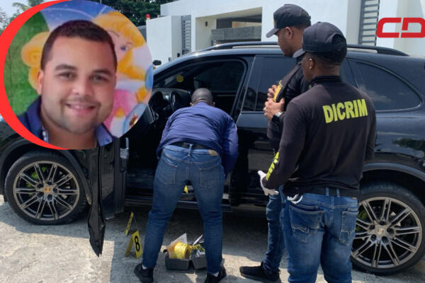 Carro y víctima del ataque, Leonel Apolinar Ramos, hijo de empresario en Cotuí. Foto: CDN digital. 