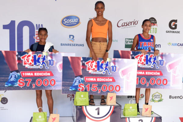 Soranyi Rodríguez y Jilberto Santana ganan décima Carrera 10K Carrefour