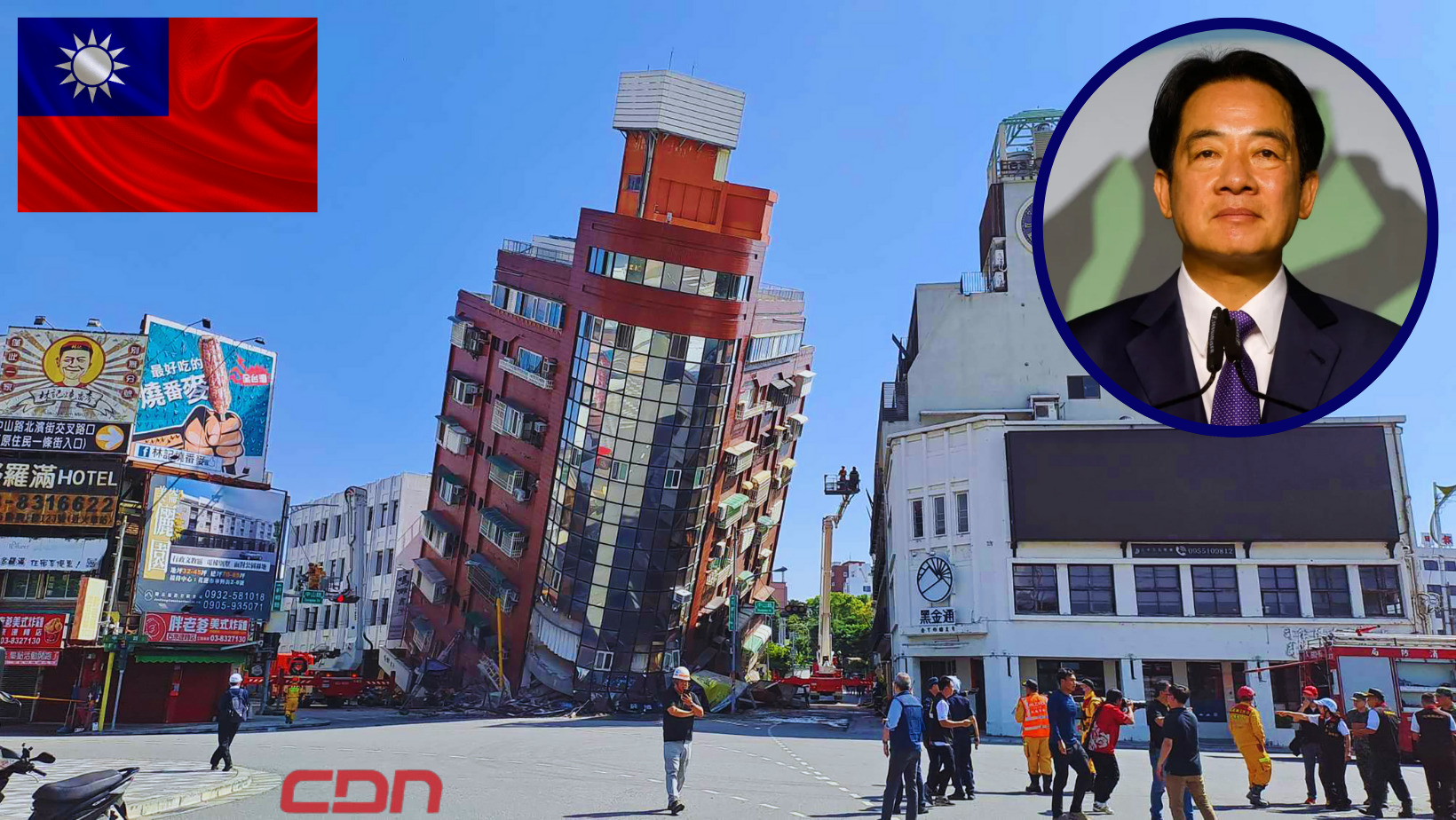 El vicepresidente de Taiwán, Lai Ching-te, prometió ayudar a los afectados en el terremoto. Foto: CDN Digital