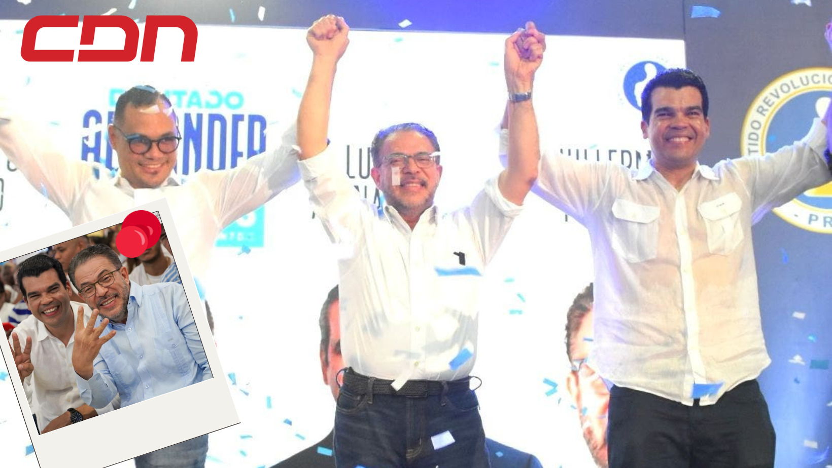 Wellington Arnaud, dirigente del PRM junto a Guillermo Moreno candidatura a senador por el Distrito Nacional. Foto CDN Digital