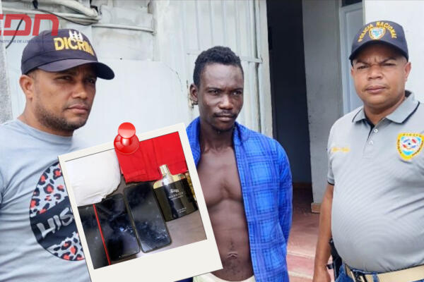 Niki Doline, de nacionalidad haitiana robó varios artículos en una vivienda. Foto CDN Digital
