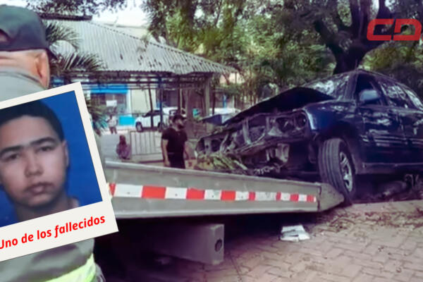 Los fallecidos se identificaron como José Alfredo, conductor de la yipeta y Alexis Fabián de 17 años. Foto CDN Digital