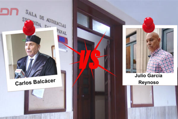 Hijo de Tatico Henríquez enfrenta verbalmente al abogado Carlos Balcácer en la audiencia que se le sigue al bachatero Anthony Santos. Foto: CDN Digital