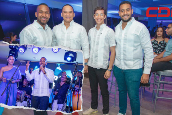 José Francisco Peña Encarnación, hijo de Tony Peña Guaba, quien estuvo apoyándolo en el lanzamiento. Foto CDN Digital