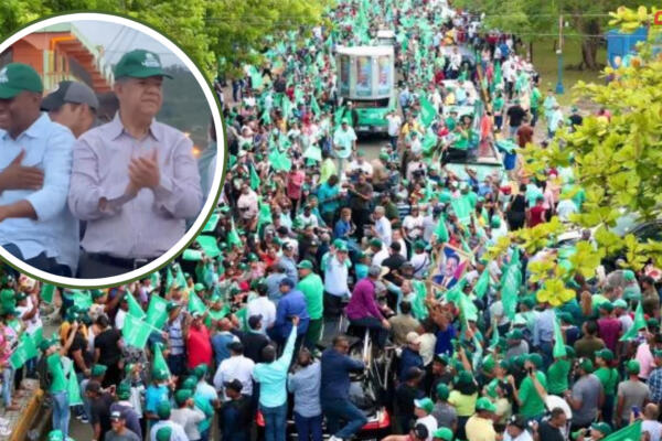 El candidato presidencial del partido FP, Leonel Fernández durante caravana en Cotuí. Foto: CDN Digita