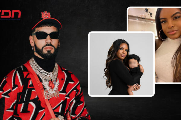 Anuel AA y la colombiana Melissa Vallecilla, madre de su hija. Foto CDN Digital