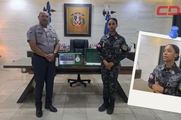Yanna Familia Minaya, primera policía dominicana en capacitarse en Dubai. Foto CDN Digital