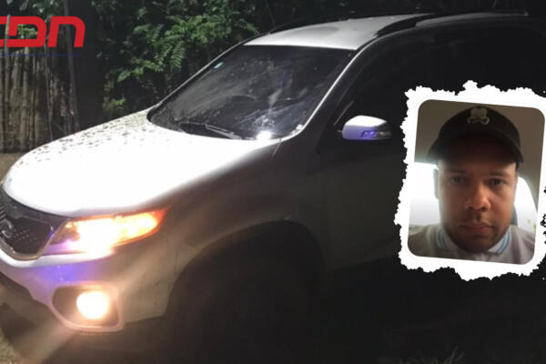 Víctor Luis Pérez, rescatado por agentes de la PN momento en que iba a ser secuestrado. Foto CDN Digital