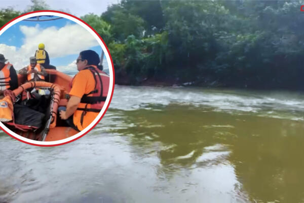 Los miembros de los organismos de socorro en el Río La Leonora en Maimón. Foto: CDN Digita
