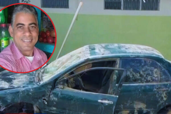 Hallan el carro del taxista fallecido en La Vega. Foto: CDN Digital