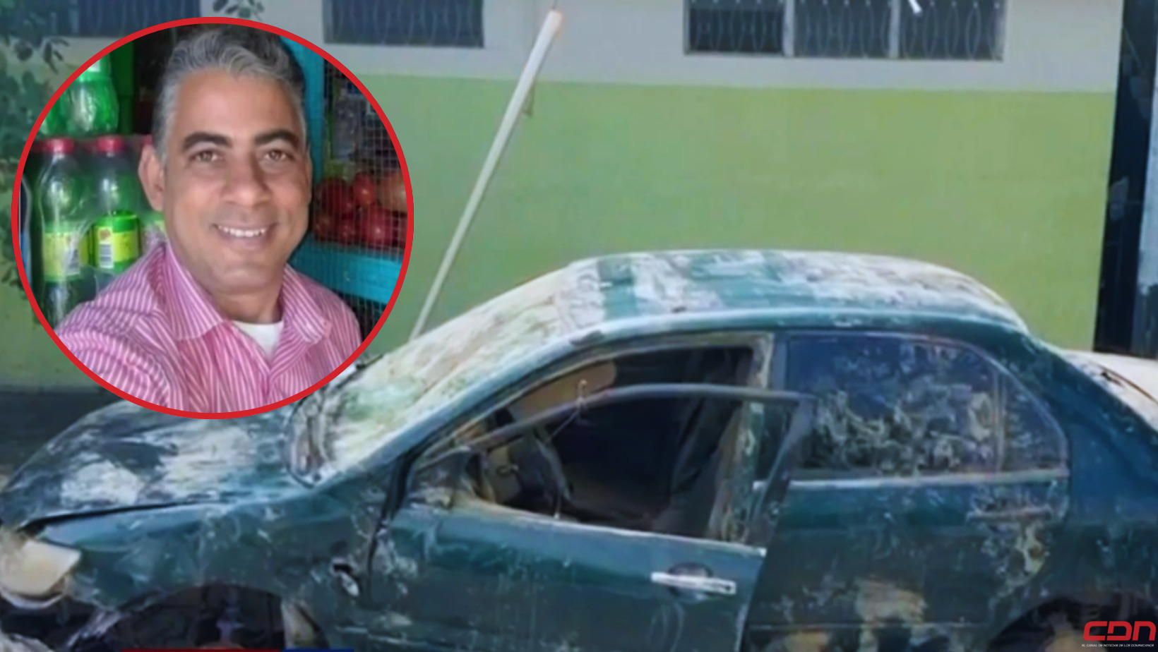 Hallan el carro del taxista fallecido en La Vega. Foto: CDN Digital