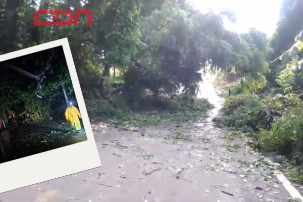 Fuertes vientos causas estragos en diversas localidades en La Vega. Foto CDN Digital