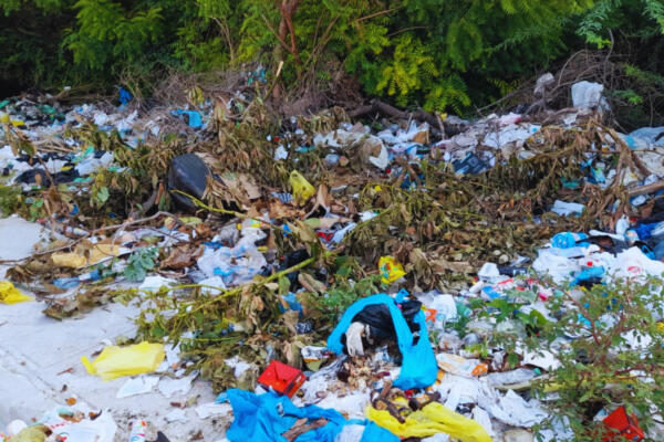 Basura amontonada en la calle Juan Medina, en la Urbanización Blanquizales. Foto: CDN Digital