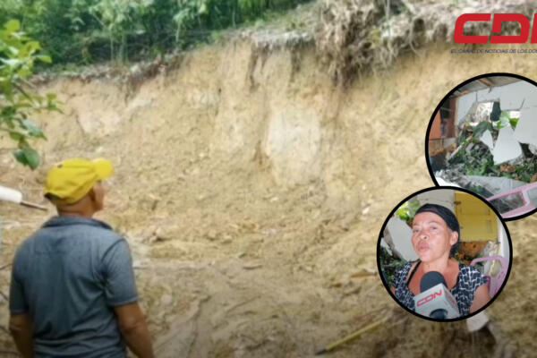 Mujer afectada por deslizamiento de tierra en Nagua pide ayuda de las autoridades. Foto CDN Digital