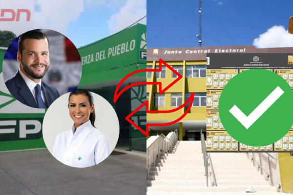 Fuerza del pueblo incluye nuevamente a Rafael Paz y Selinée Méndez en su boleta luego de estos ser excluidos por sentencia emitida por el TSE. Foto: CDN Digital 