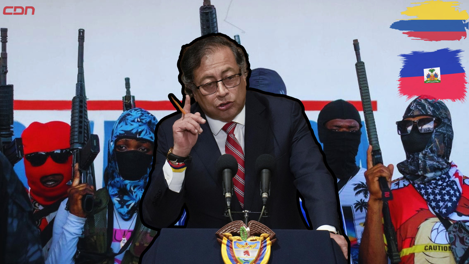 El presidente de Colombia, Gustavo Petro denuncia el robo de un millón de armas enviadas, "probablemente" hacia Haití. Foto: CDN Digital