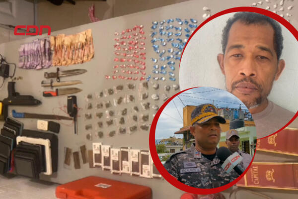 La Policía Nacional apresa hombre con diferentes narcóticos y armas blancas. (Foto:  fuente externa)
