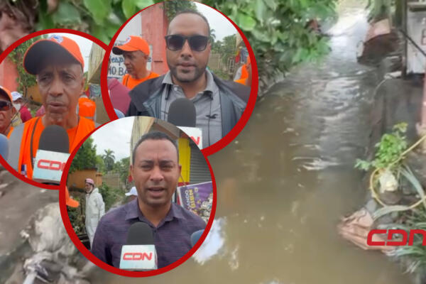 Alcalde y autoridades de Fantino trabajan para evitar inundaciones. (Foto: CDN Digital)