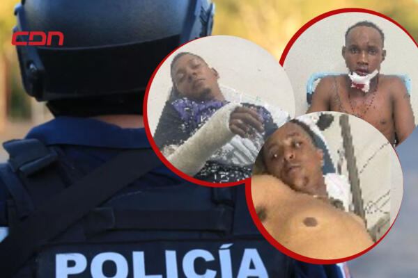 Los tres apresados por la PN en Constanza. (Foto: fuente externa)