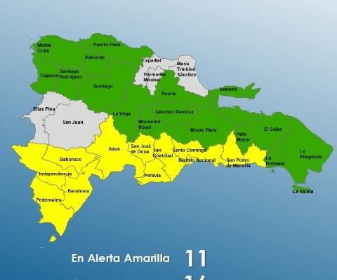 El Centro de Operaciones de Emergencias (COE), aumentó de de 25 a 27 las provincias en alerta. Foto: Fuente externa 