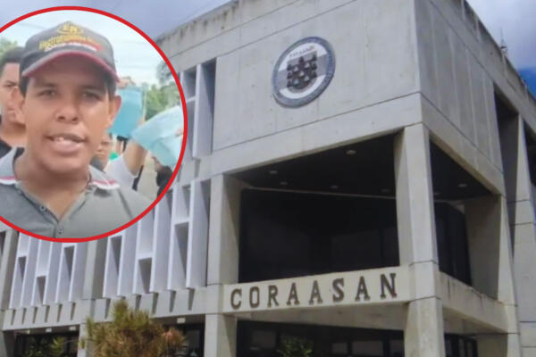 Moradores de Santiago protestaron en las oficinas de la Coraasan. Foto: Fuente externa
