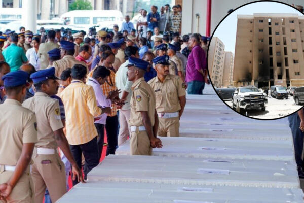 El Gobierno de India recibe los cuerpos de sus ciudadanos fallecidos en Kuwait. Foto: Fuente externa