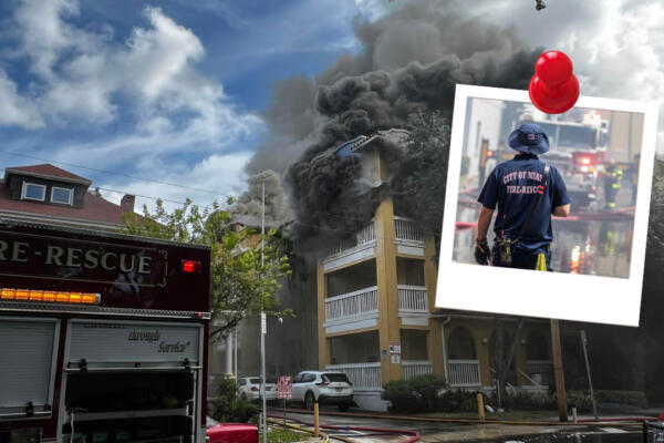 Evacuan edificio por incendio masivo precedido de un tiroteo en Miami que dejó a una persona herida, informaron las autoridades. Fotos: Agencia EFE
