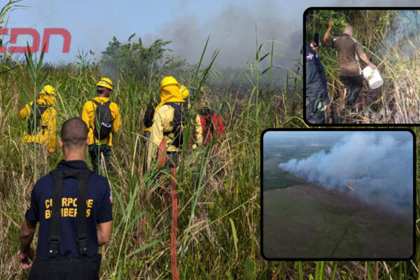 Los guardaparques iniciaron de inmediato los trabajos de combate del incendio. Foto CDN Digital