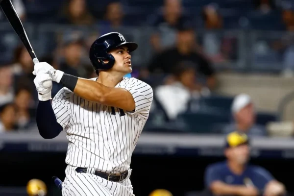 Jasson Domínguez batea .356/.404/609 con seis jonrones y 13 empujadas en 23 juegos disputados a lo largo de tres niveles de las menores en el 2024.