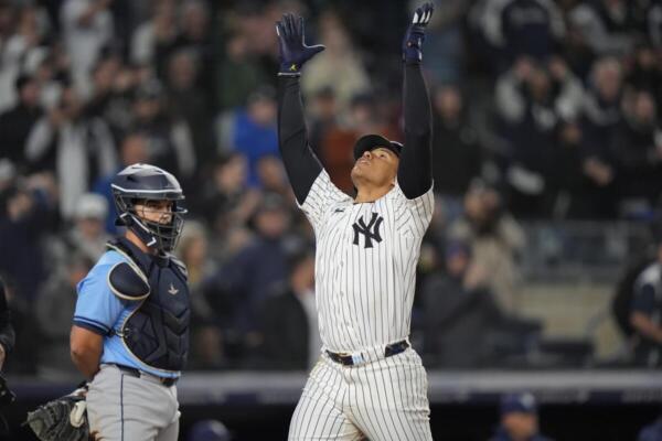 Soto fue colocado como bateador designado después de perderse tres juegos durante el fin de semana contra los Dodgers.