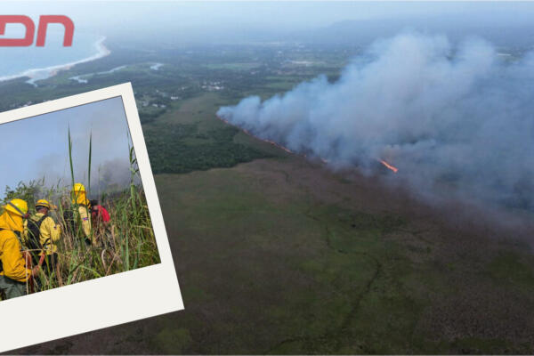 El incendio en Lagunas de Cabarete y Goleta se registró el miércoles. Foto CDN Digital 