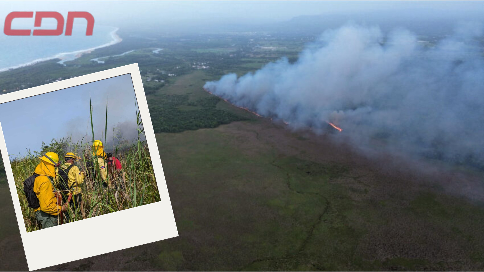 El incendio en Lagunas de Cabarete y Goleta se registró el miércoles. Foto CDN Digital