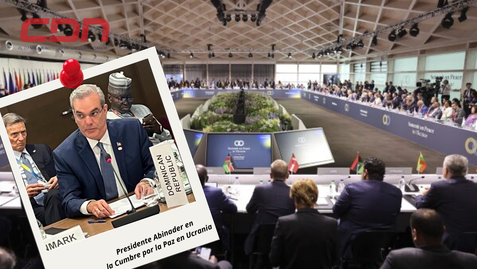 Presidente Abinader durante su intervención en la sesión de trabajo sobre seguridad alimentaria de la Cumbre por la Paz en Ucrania