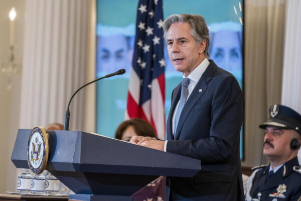 Secretario de Estado de EE.UU., Antony Blinken, en la presentación del Informe sobre la trata de personas de 2024 