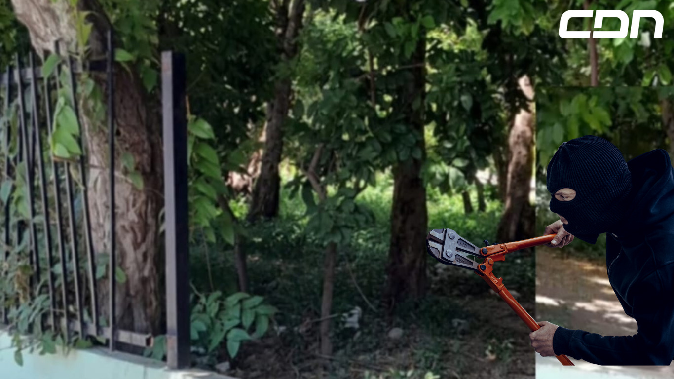 En Villa Olímpica, Barahona ladrones roban verja perimetral