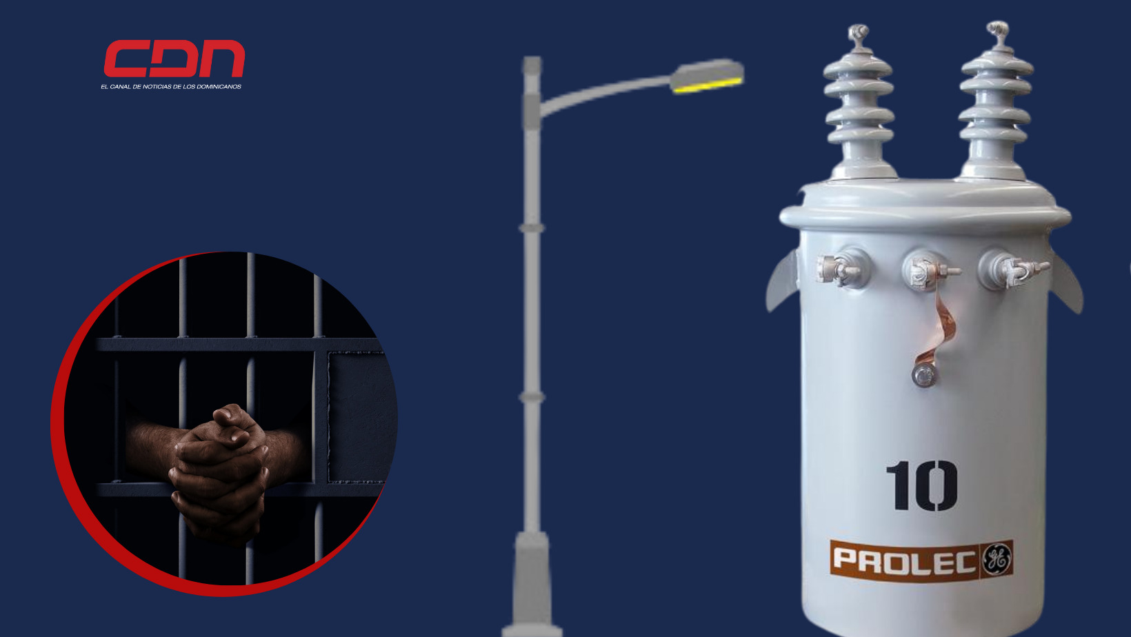 Arrestan hombre por el robo de postes del tendido eléctrico y un transformador en Barahona