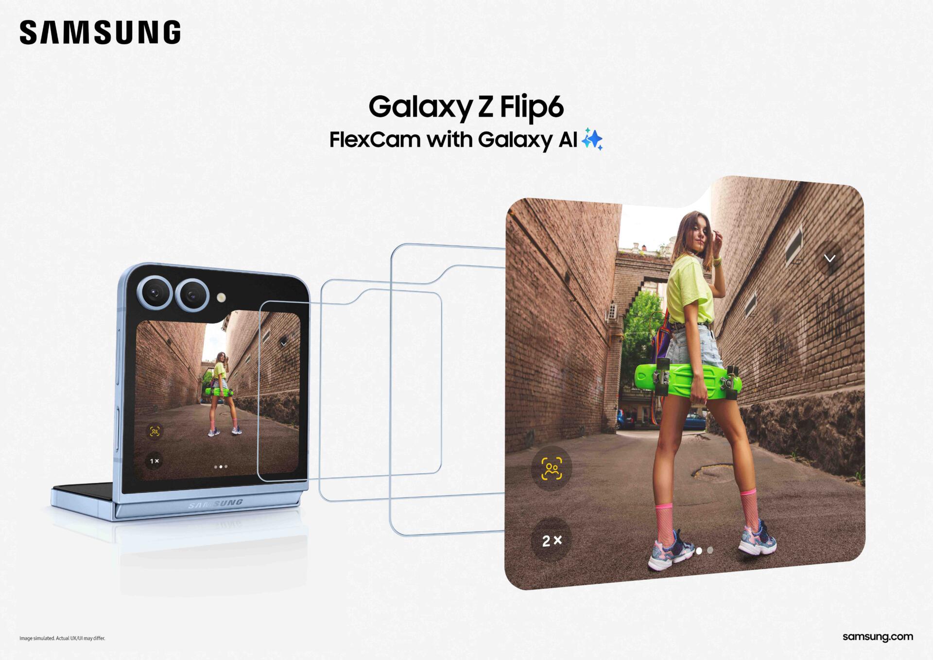 ¿Viajas en solitario? Ajusta ángulos y captura los detalles más pequeños con el Galaxy Z Flip6