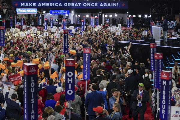 Fotografía del último día de la Convención Nacional Republicana (RNC) en el Fiserv Forum en Milwaukee, Wisconsin, EE.UU., 18 de julio de 2024. 