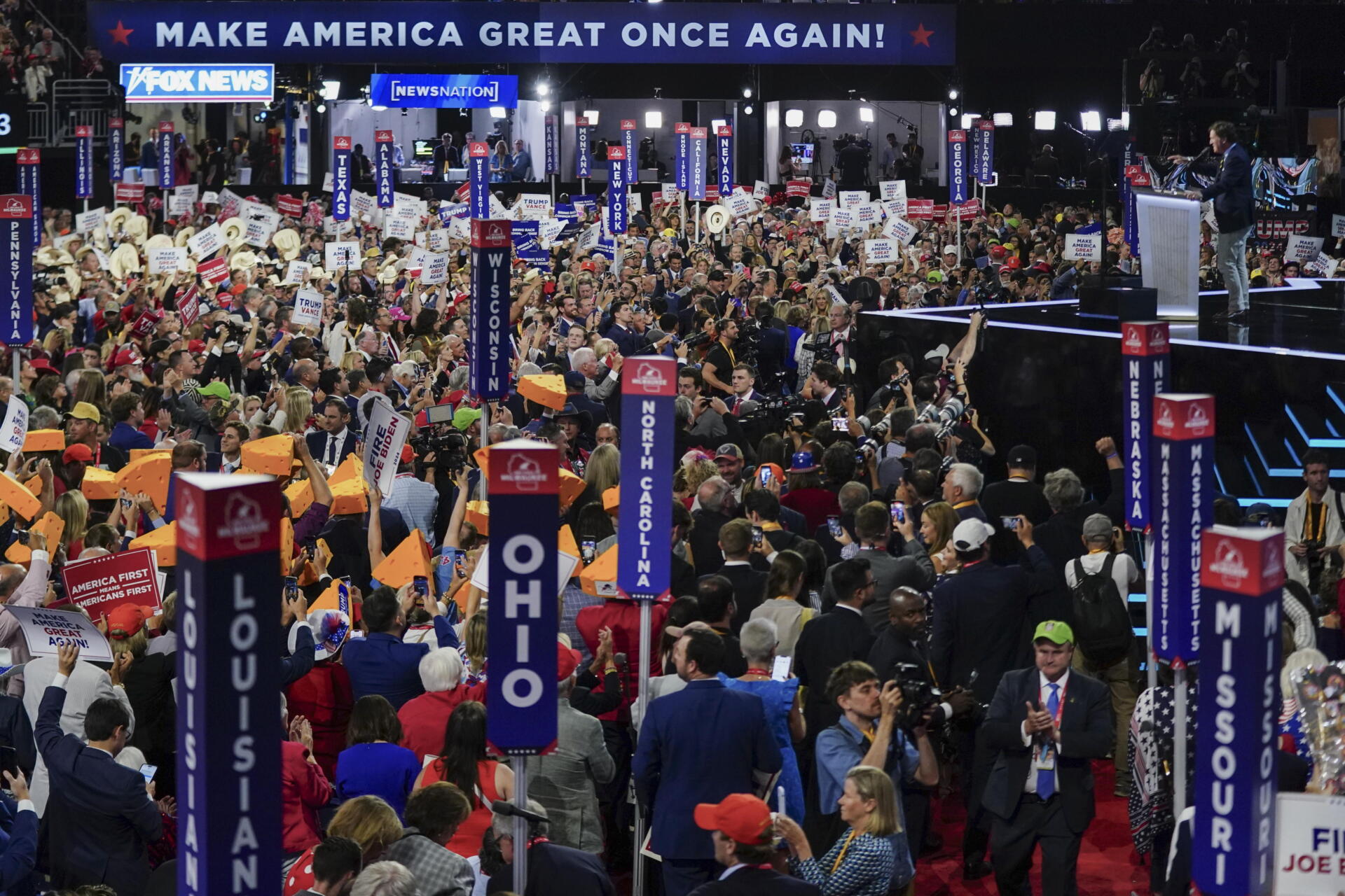 Fotografía del último día de la Convención Nacional Republicana (RNC) en el Fiserv Forum en Milwaukee, Wisconsin, EE.UU., 18 de julio de 2024.
