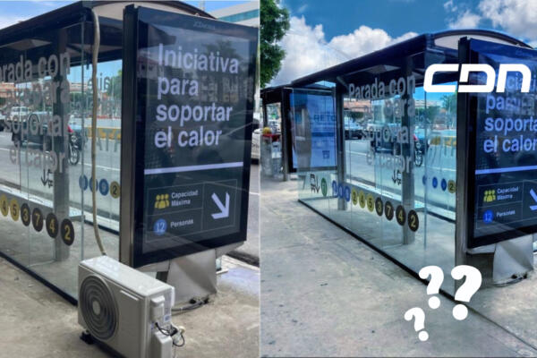 Cabina de parada de autobuses vandalizada
